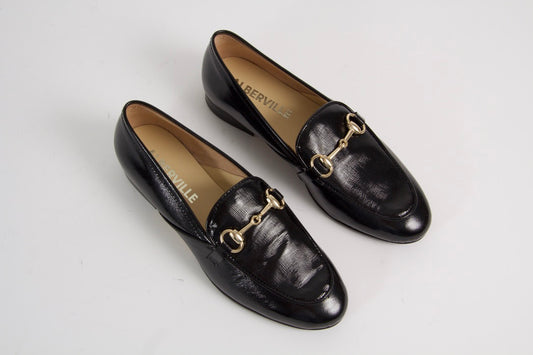 Royal Black Patent Loafers