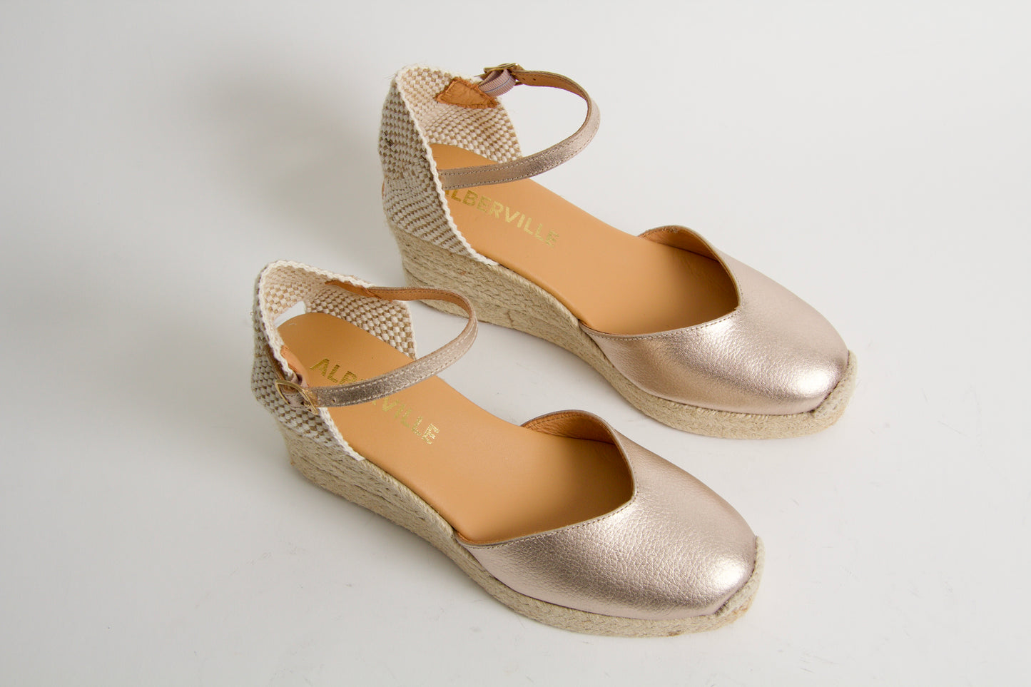 Victoria Guld Espadrillos med Kilklack