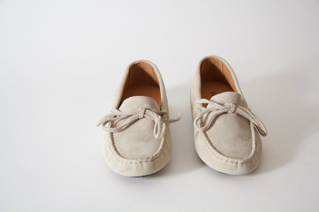 Rosalie Beige Suede Moccasin
