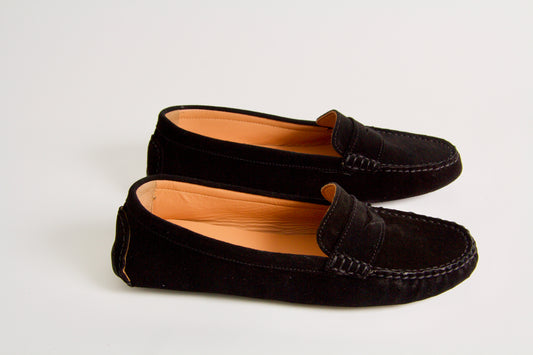 Rosemary Black Suede Moccasin