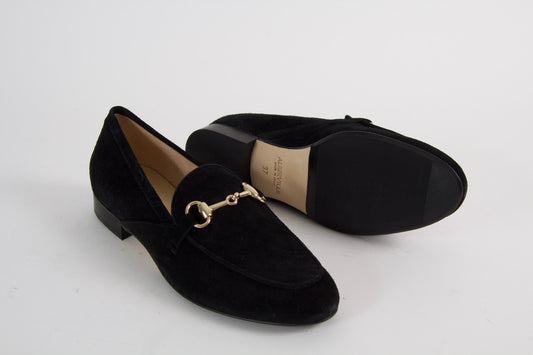 Royal Black Suede Loafers