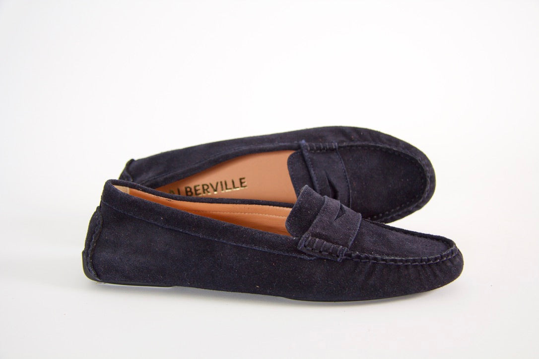 Rosemary Navy Suede Moccasin