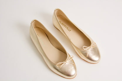 Vanessa Gold Ballerina Flats