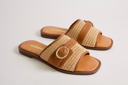 Vide Sandaler i Naturell Raffia