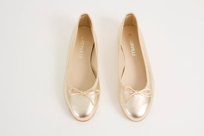 Vanessa Gold Ballerina Flats
