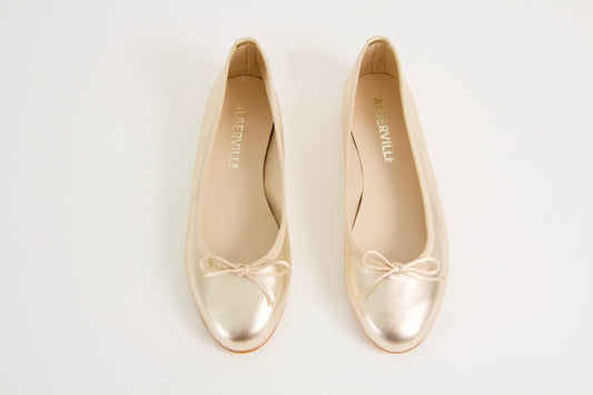 Vanessa Gold Ballerina Shoes
