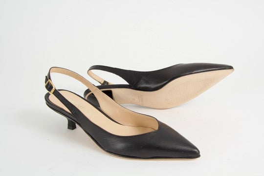 Valkyria Black Slingback Pumps