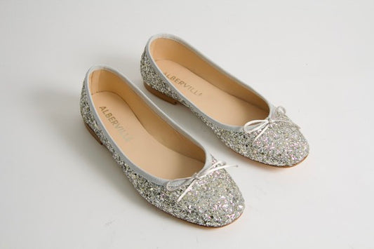 Dance Silver Glitter Ballerina Shoes