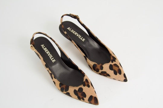 Valkyria Pumps i Leopard Läder