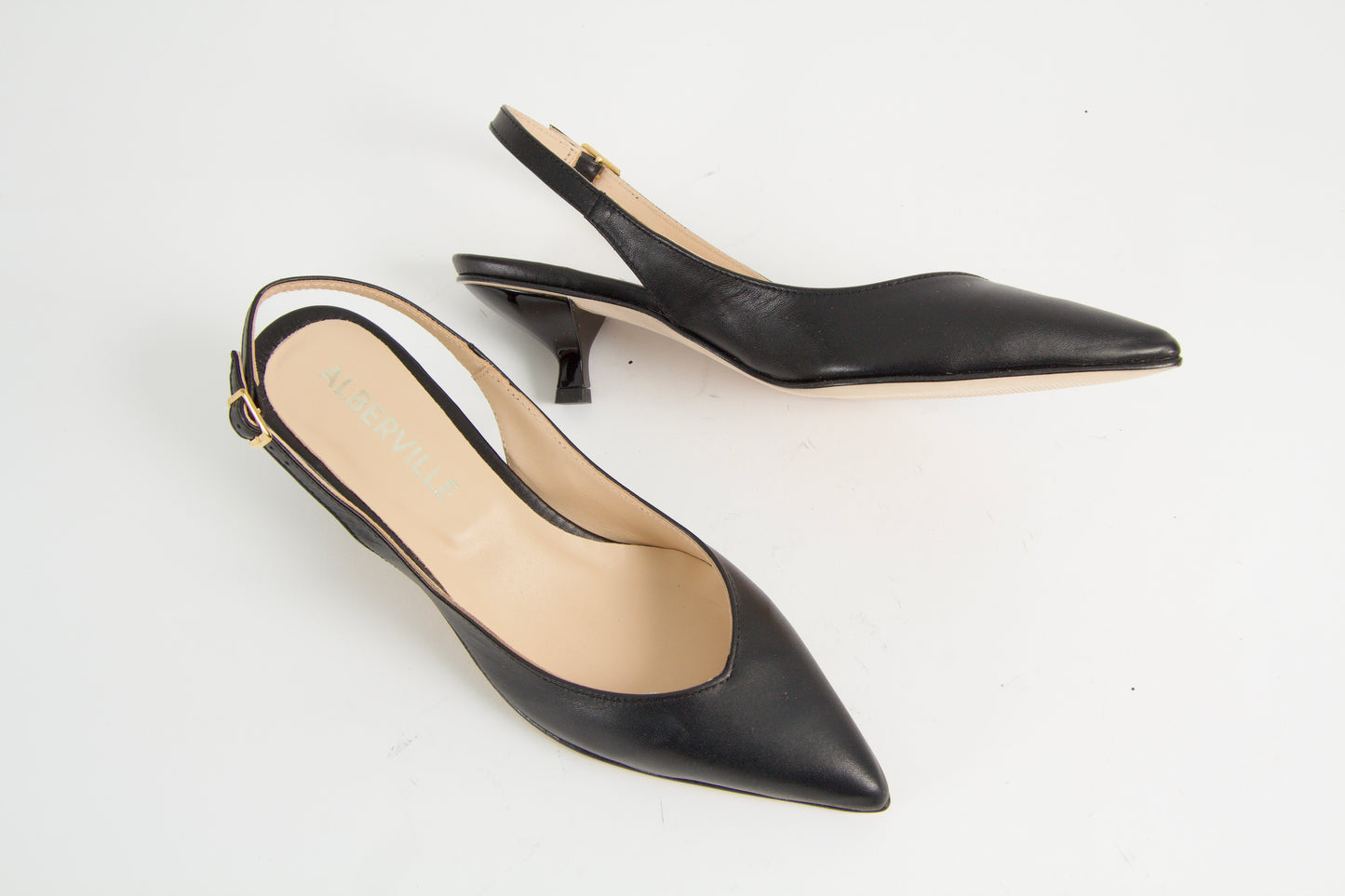 Valkyria Black Slingback Pumps