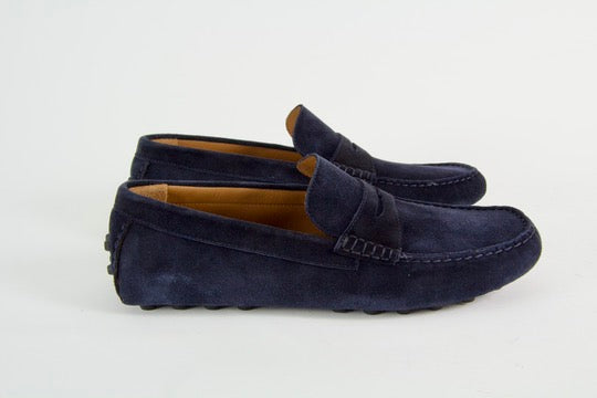 Victor Men's Navy Moccasin