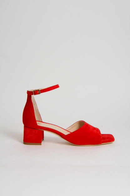 Rosa Red Suede Sandals