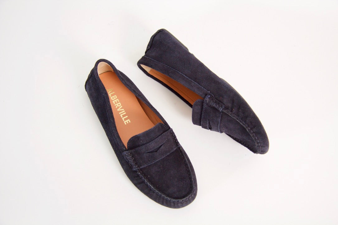 Rosemary Navy Suede Moccasin