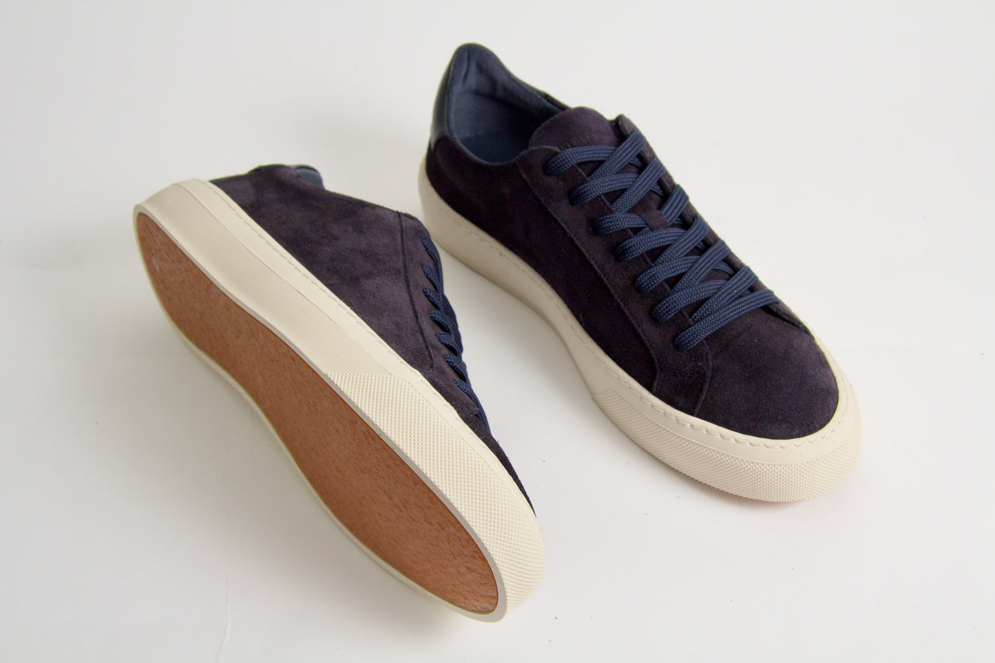 Wille Sneakers Marinblå Mocka