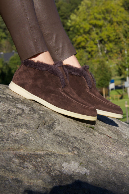 Wiveca Dark Brown Fur Boots