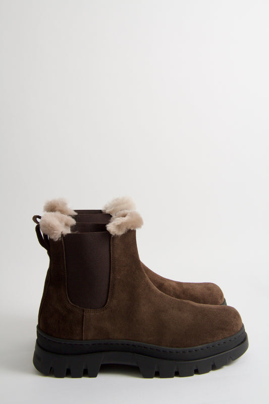 Winter Dark Brown Shearling Boots