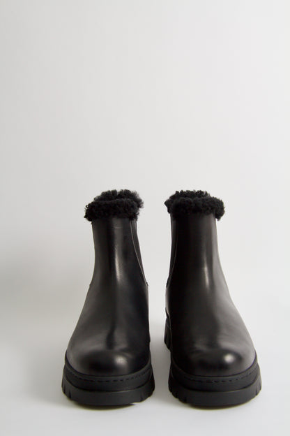 Winter Cheslea Boots i Svart Läder