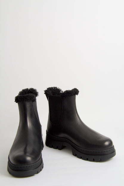 Winter Cheslea Boots i Svart Läder