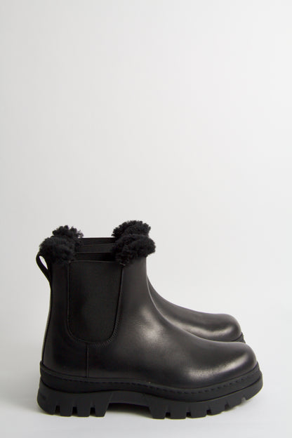 Winter Cheslea Boots i Svart Läder