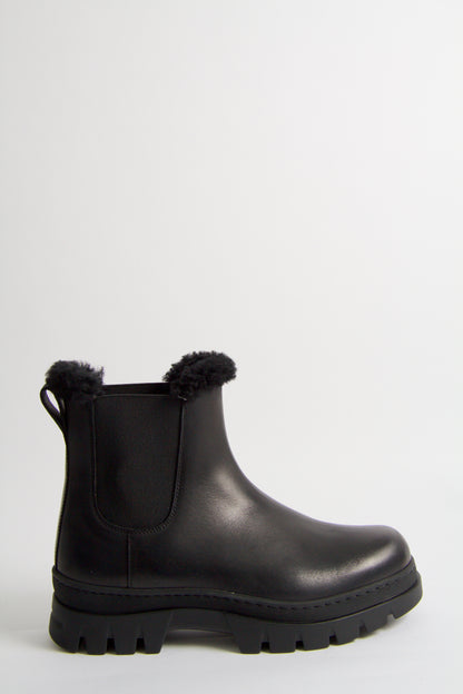 Winter Cheslea Boots i Svart Läder