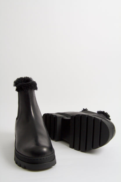 Winter Cheslea Boots i Svart Läder
