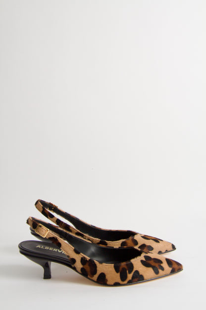 Valkyria Pumps i Leopard Läder