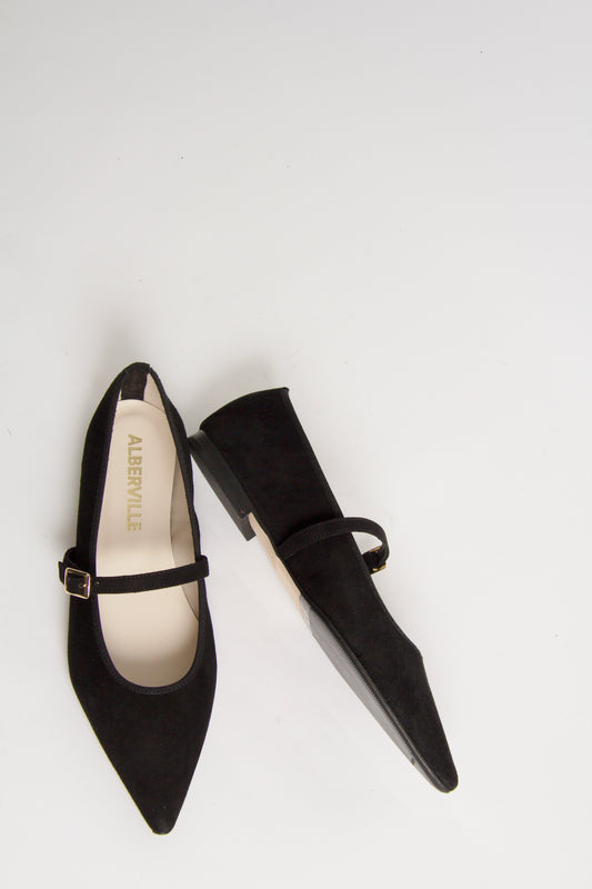 Wilma Black Ballerina Shoes