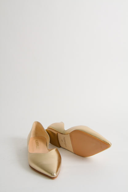 Tabitha Gold Ballerina Flats