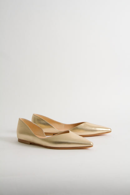 Tabitha Gold Ballerina Flats
