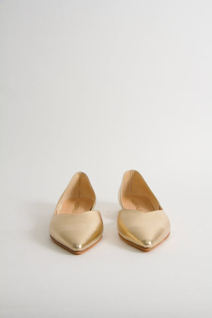 Tabitha Gold Ballerina Flats