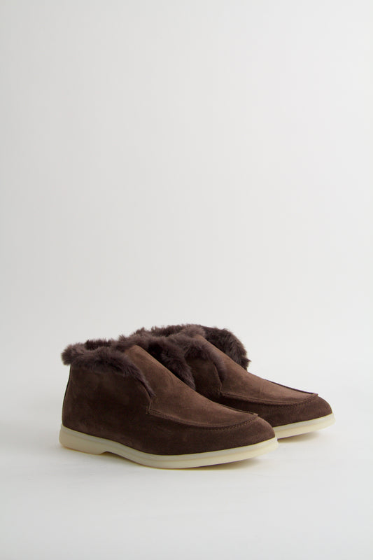 Wiveca Dark Brown Fur Boots