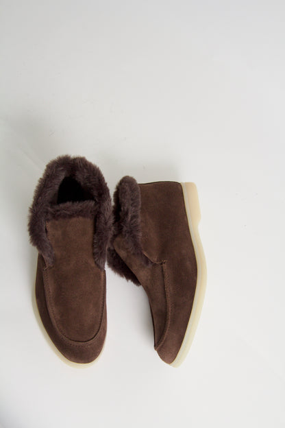 Wiveca Dark Brown Fur Boots