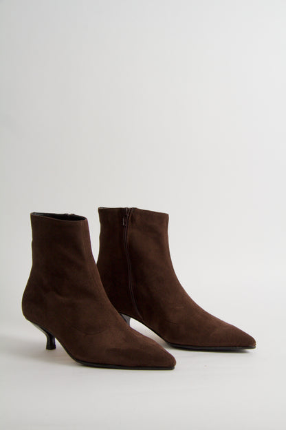 Yolanda Boots i Choklad Brun Mocka