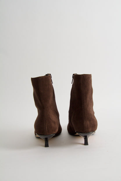 Yolanda Boots i Choklad Brun Mocka