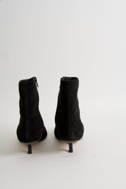 Yolanda Boots i Svart Mocka