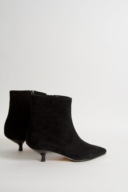 Yolanda Boots i Svart Mocka