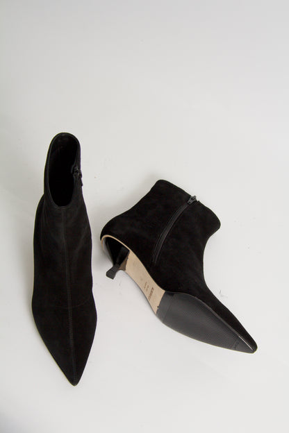 Yolanda Boots i Svart Mocka