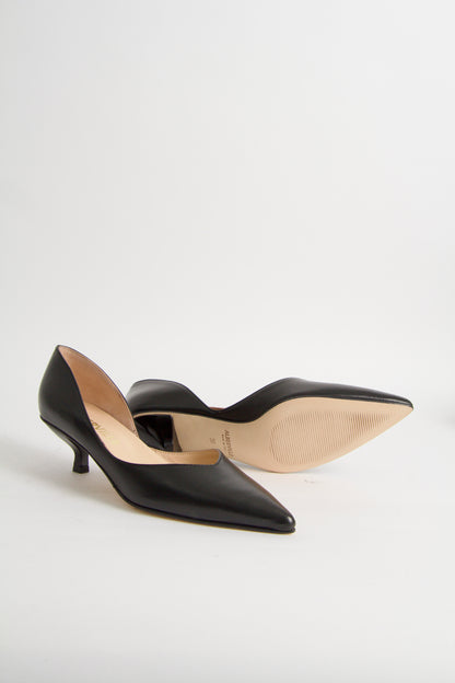 Ylva Pumps i Svart Skinn