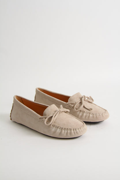 Rosalie Beige Suede Moccasin