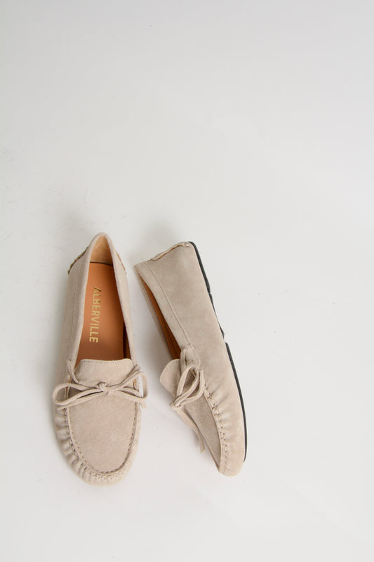 Rosalie Beige Suede Moccasin