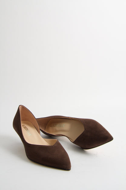 Ylva Pumps i Choklad Brun Mocka