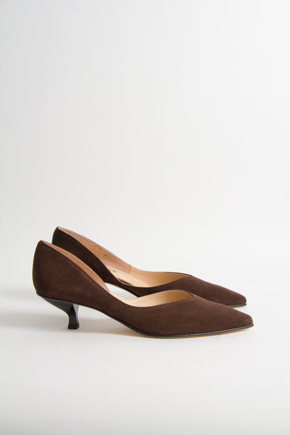 Ylva Pumps i Choklad Brun Mocka
