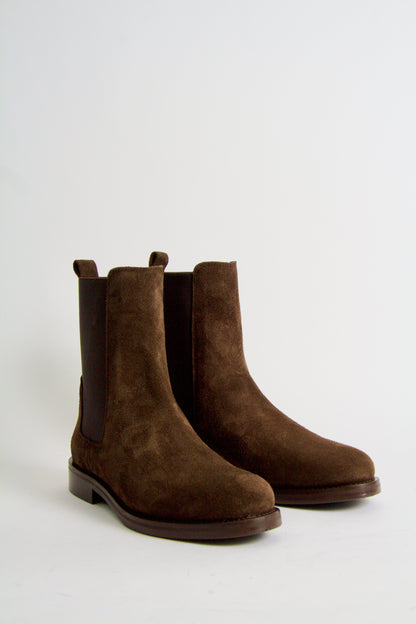 Winslow Chelsea Boots i Mörkbrun Mocka
