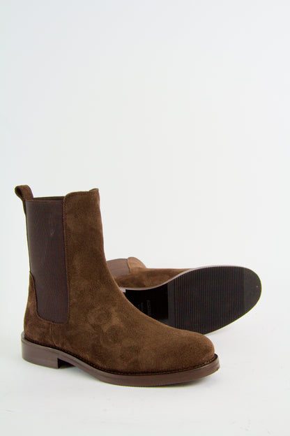 Winslow Chelsea Boots i Mörkbrun Mocka