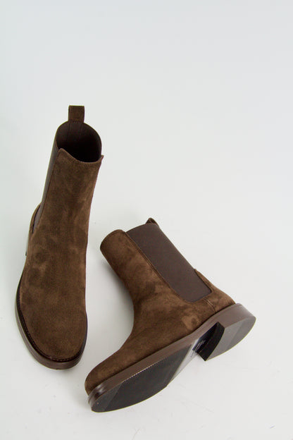 Winslow Chelsea Boots i Mörkbrun Mocka