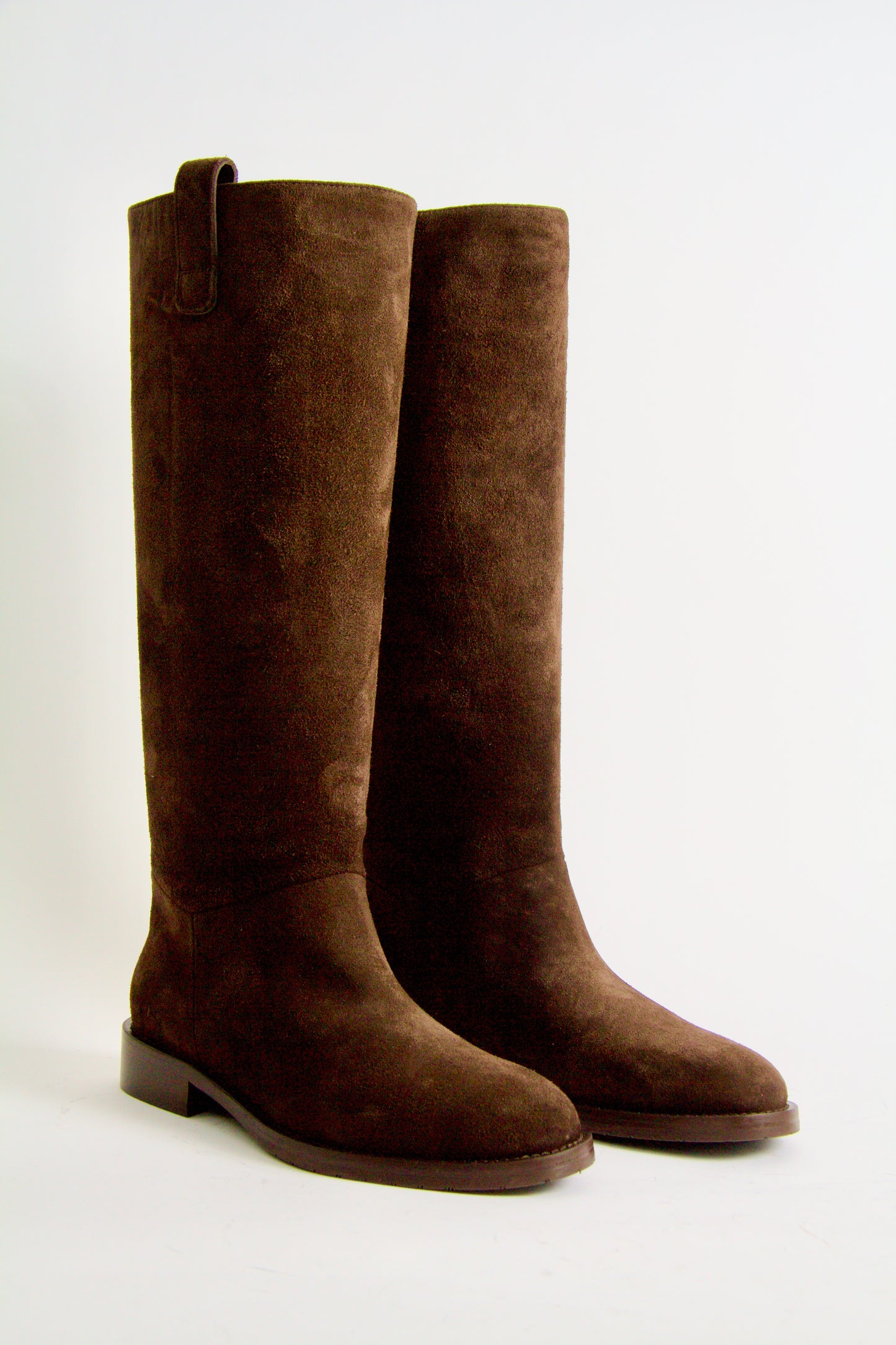 Williams Dark Brown Suede Knee-High Boots