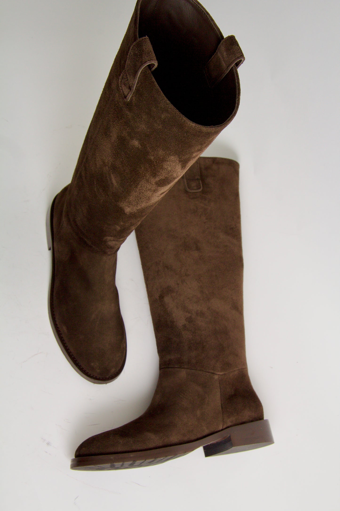 Williams Dark Brown Suede Knee-High Boots
