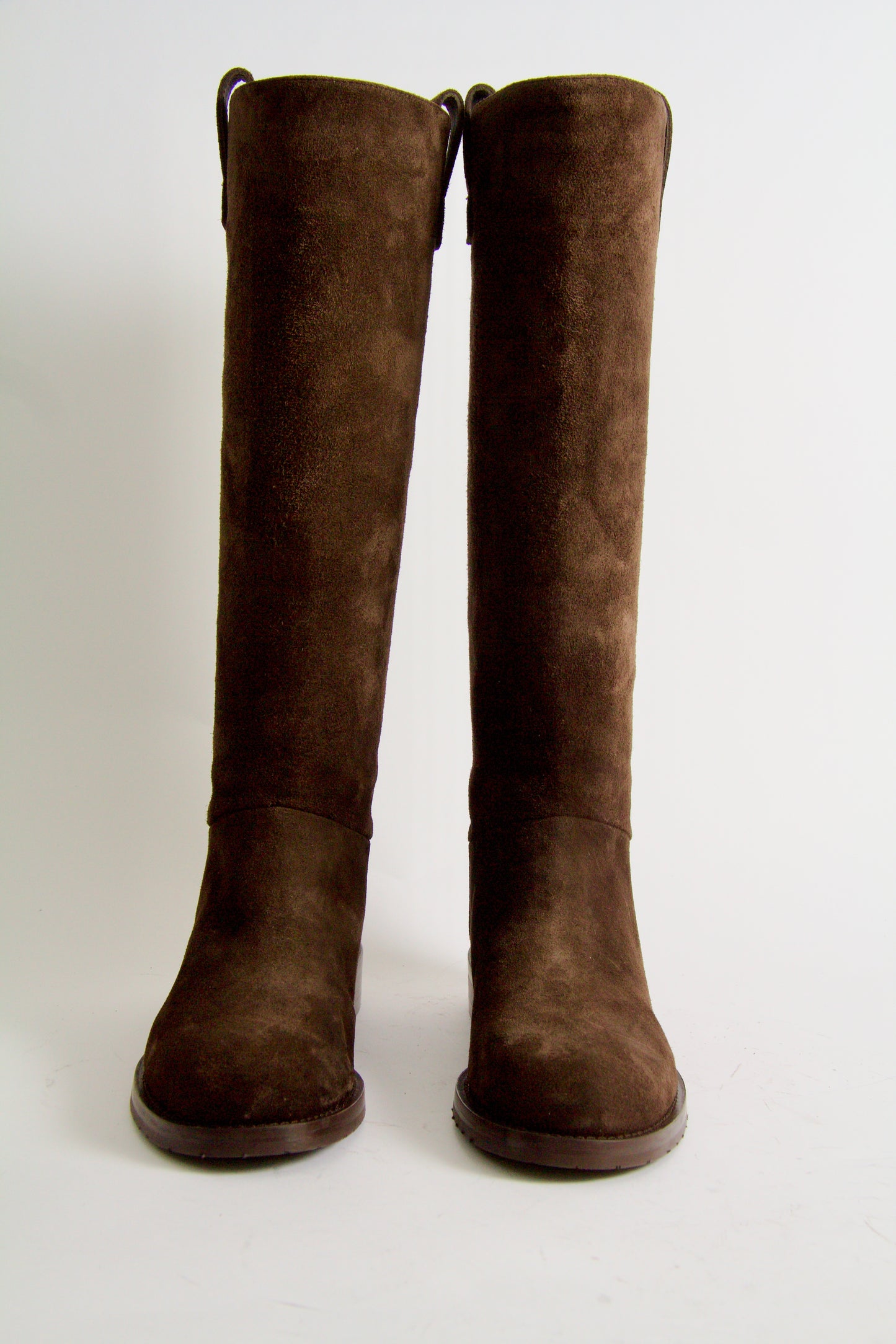 Williams Dark Brown Suede Knee-High Boots