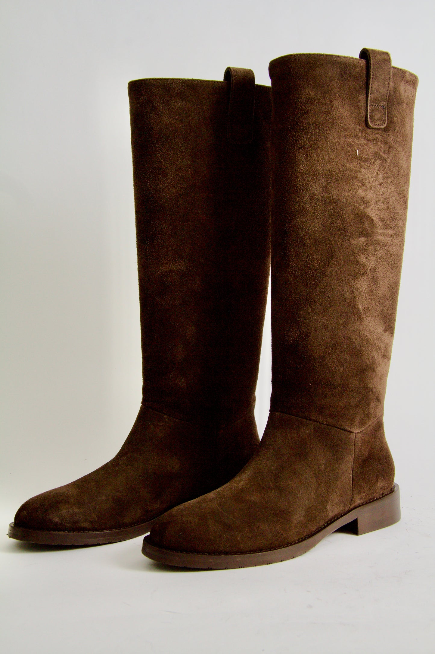 Williams Dark Brown Suede Knee-High Boots