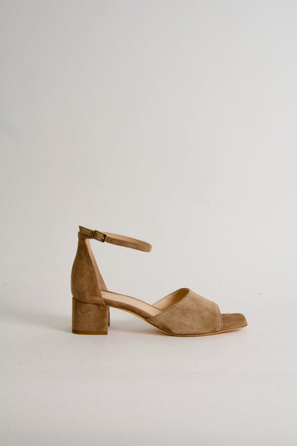 Rosa Nougat Suede Sandals